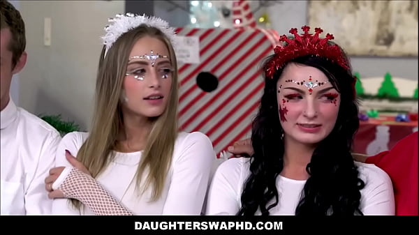 Petite Hot Blonde Teen Stepdaughter Kyler Quinn & Her Best Friend Alice Pink Swap Fuck Each Others Dad’s On Christmas